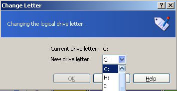 Change drive letter