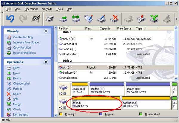 Resize partition