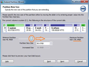 Shrank all partitions