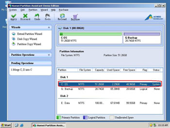 Merge partitions