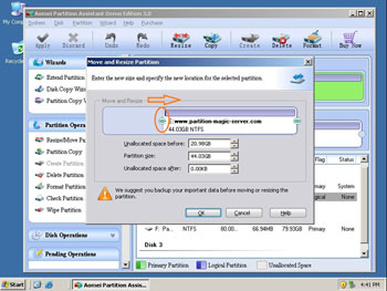 Shrink data partition