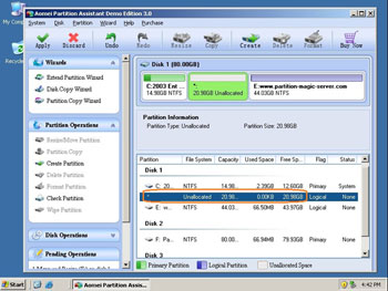 Unallocated space created