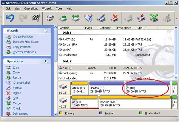 Copy partition