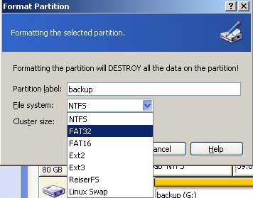 Partition formatieren