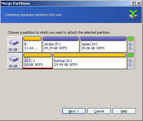 acronis true image merge partitions
