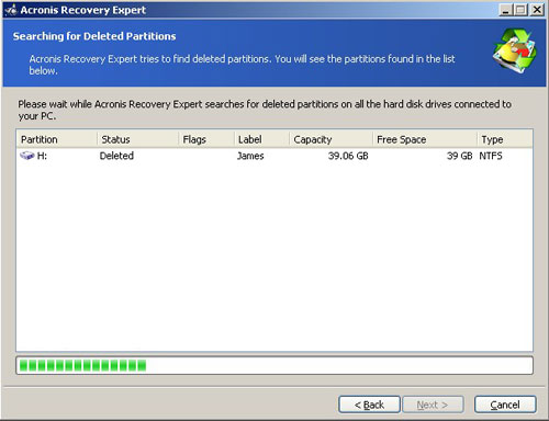 Recover partition