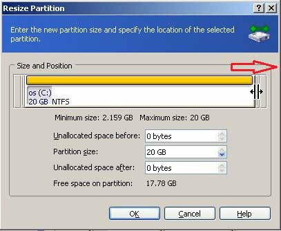 Extend partition