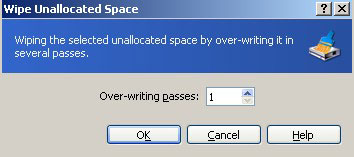 Wipe unallocated space