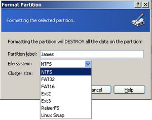 Formater une partition