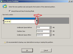 Extend system partition