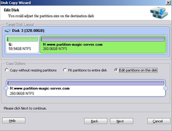 Edit partition size