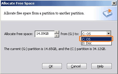 Añadir espacio a c
