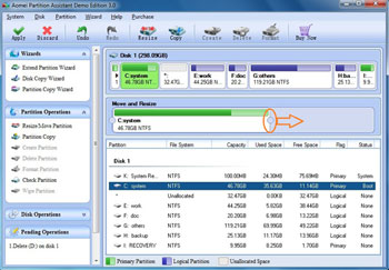 Resize partition