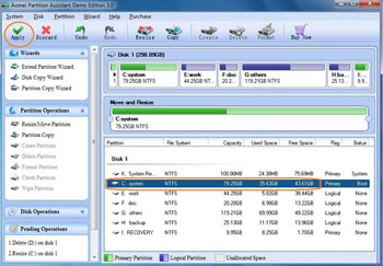 Partitions merged