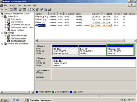 2003R2 disk management