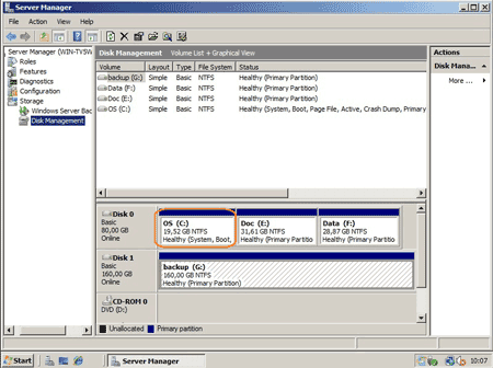 Disk partitions