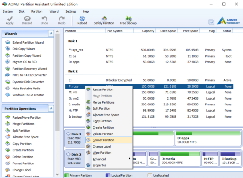 Format partition