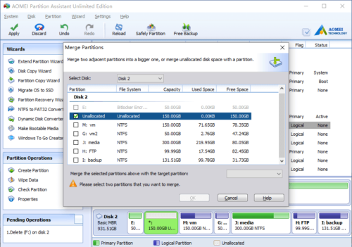 Select partition