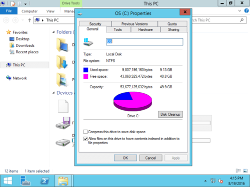 disk cleanup