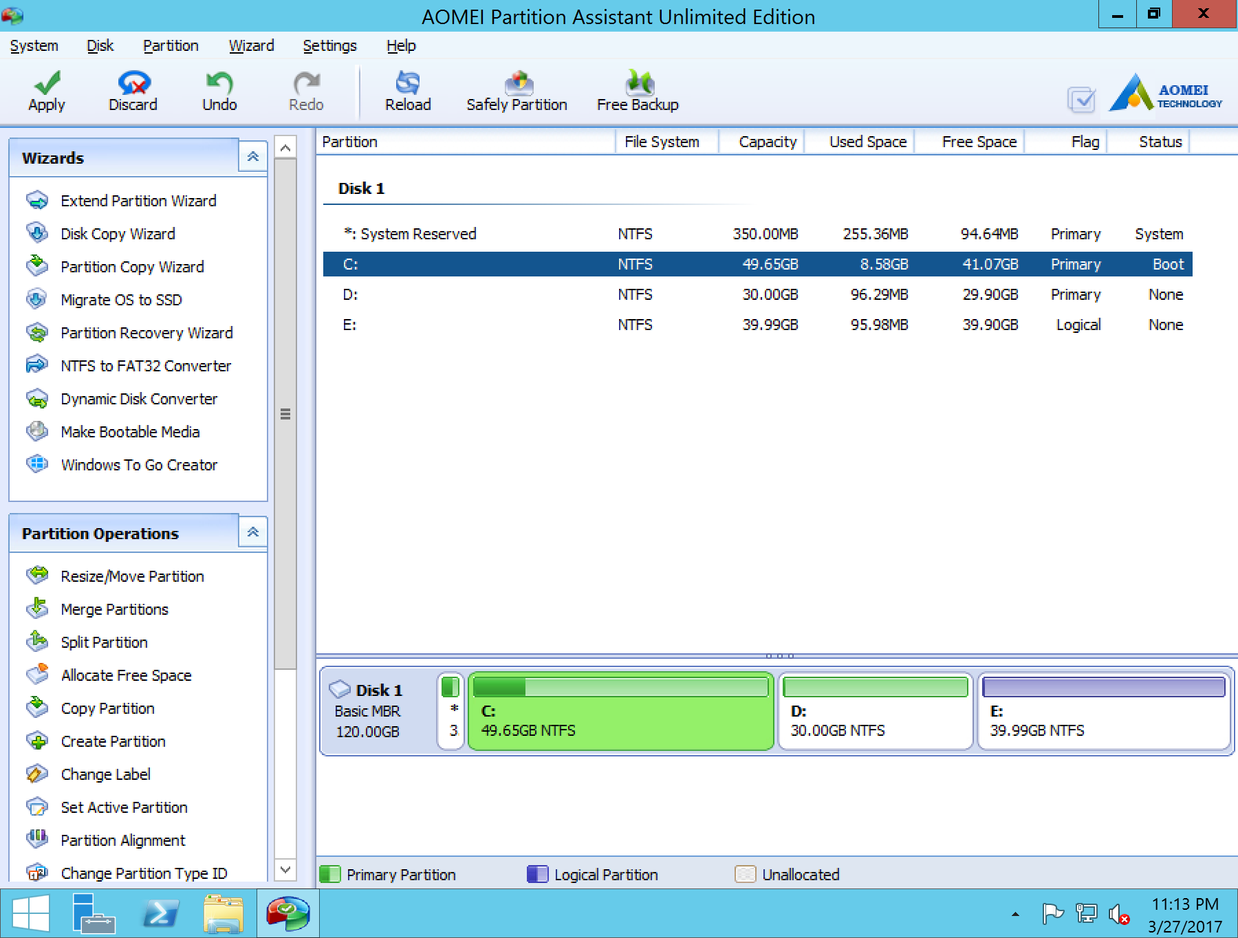 Guide to repartition hard drive in Windows Server 2012 (R2).