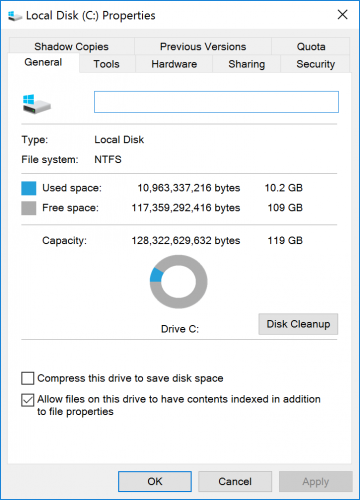 Nettoyage de disque