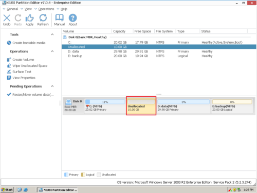 Unallocated created